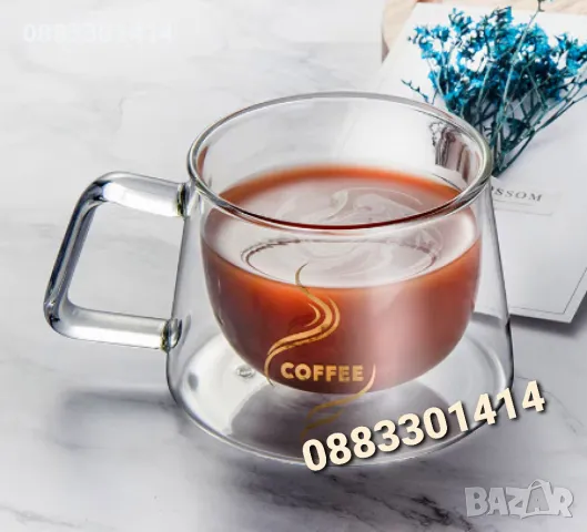 Чаша за кафе с двойно дъно Coffee , снимка 1 - Чаши - 47530478