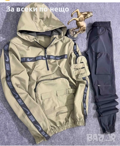 Nike Мъжки Спортен Комплект Тениска И Долнище🔝Мъжки Спортен Екип Найк - 5 Цвята Код E. Fashion-53, снимка 5 - Спортни дрехи, екипи - 53662225