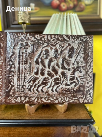 Ръчно изработен албум СБХ Естествена кожа с релефно изображение Размери-35/24.5 см Оризовата хартия , снимка 3 - Други - 53027669