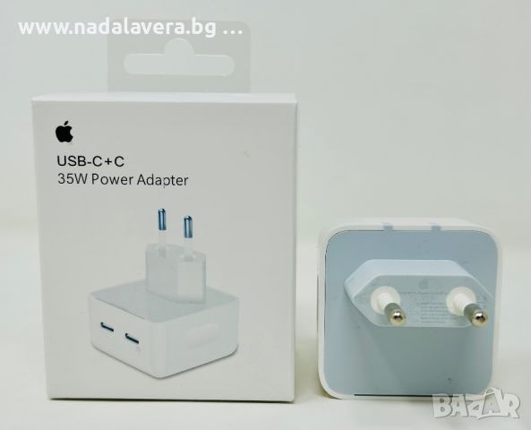  Адаптер зарядно DUAL USB C 35W Power Adapter Apple iPhone, снимка 3 - Оригинални зарядни - 37530621