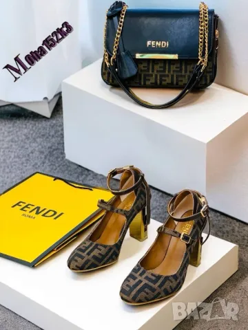 дамски обувки на ток и чанта fendi , снимка 4 - Чанти - 46904574