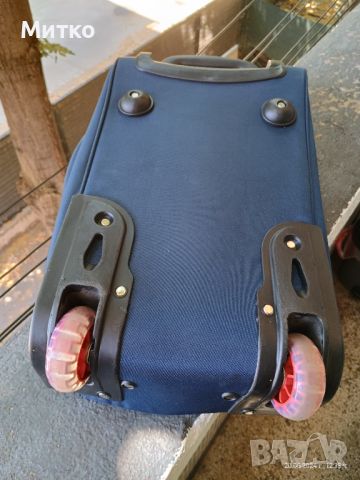 Чанта-сак, с големи колела и разтегаема дръжка на две степени.., снимка 5 - Спортна екипировка - 46291920