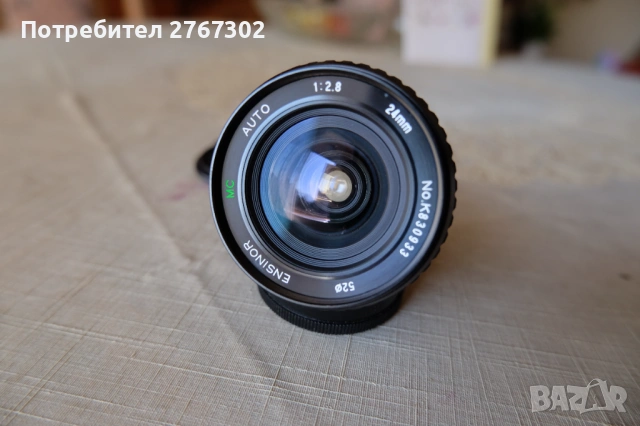 ENSINOR AUTO MC MACRO 24mm f2.8 Lens. M42 Mount, снимка 3 - Обективи и филтри - 53810438