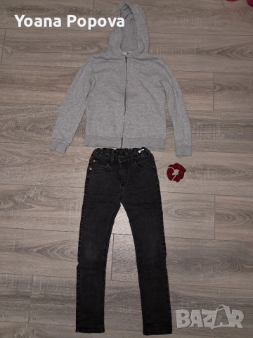 Готов ежедневен комплект от 5 части за момиче (Суичър, Блуза, Дънки + Подаръци), снимка 7 - Детски комплекти - 53957015