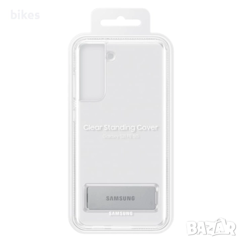 оригинален Кейс за Samsung Galaxy S21 FE стоящ капак прозрачен