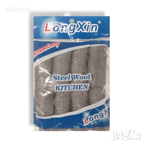 6433 Фина стоманена тел за кухня, 8 броя, снимка 6 - Мопове, кофи, четки и метли - 53561203