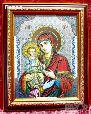 Икона Иисус Христос / Богородица / Свети Георги Победоносец / Възкресение Христово , снимка 12 - Икони - 31134433