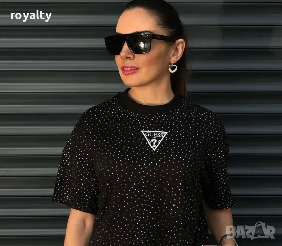Памучни дамски тениски Guess , снимка 5 - Тениски - 50405591