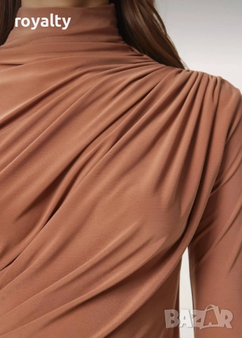 Кафява Дамска Блуза , снимка 3 - Блузи с дълъг ръкав и пуловери - 52884434