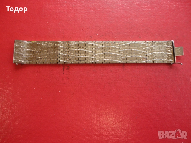 Уникална позлатена гривна 18 к 0750, снимка 2 - Гривни - 53302350