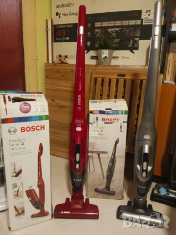 КАТО НОВИ. - Мощни Безкабелни прахосмукачки BOSCH- 2 in 1 ,Li-ion 40мин., снимка 4 - Прахосмукачки - 52204007
