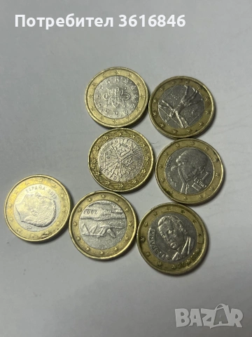 Евро монети 1€ 