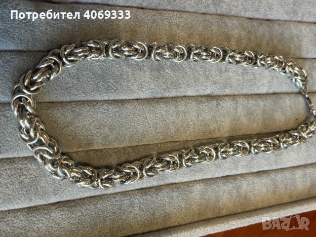 Сребърен ланец 105гр проба 925, снимка 3 - Колиета, медальони, синджири - 54247011