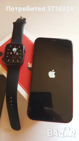 iPhone 11 Red Product DUAL + Apple Watch 4 Cellular, снимка 2 - Apple iPhone - 42804380