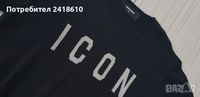 DSQUARED2 ICON  Wool Knit Mens Size XL/2XL  ОРИГИНАЛ! Мъжки Вълнeн тънък Пуловер!, снимка 14 - Пуловери - 52028485