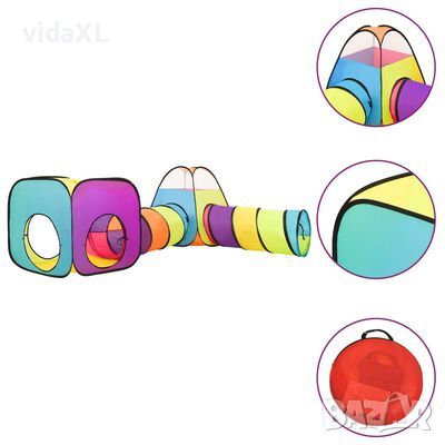 vidaXL Детска палатка за игра, многоцветна, 190x264x90 см(SKU:93683