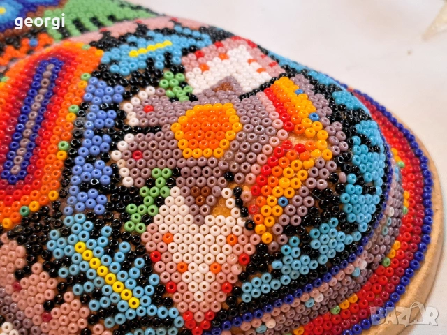 мексиканска маска уичоли 34/2, снимка 4 - Колекции - 53763243