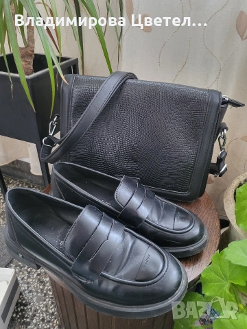 комплект обувки с чанта, някои са естествена кожа, снимка 2 - Дамски ежедневни обувки - 53653520