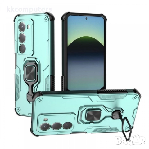 WANLONFENG Защитен калъф с Протектор за Xiaomi Redmi 15 5G/4G | Удароустойчив PC+TPU, Стойка, Темпер, снимка 4 - Калъфи, кейсове - 51995448