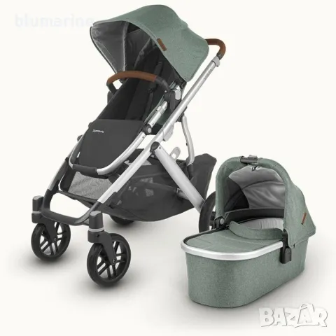 Бебешка количка UPPAbaby VISTA V2 Emmett Green Melange, снимка 1 - Детски колички - 47732077