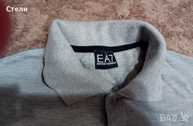 EA7-Emporio Armani-блуза с яка-M/L, снимка 3 - Блузи - 51737507