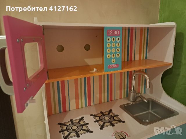 Детска дървена  кухня , снимка 4 - Игри и пъзели - 46334933