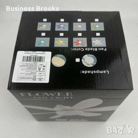 Модерна вентилаторна лампа с форма на цвете, LED осветление, дистанционно, 40W, 1200 лумена, снимка 3 - Други - 53225911