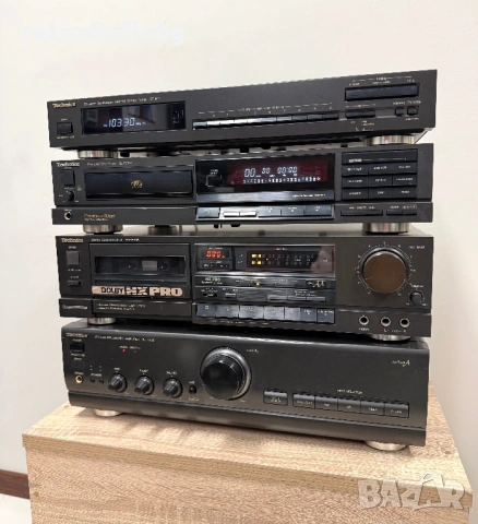 🔊Ретро аудио система - сет TECHNICS - усилвател, сд плеър, дек и тунер + опция колони🔈, снимка 2 - Аудиосистеми - 53638536