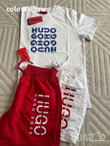Тениска и шорти Hugo Boss/IM278s, снимка 2 - Спортни дрехи, екипи - 51080729
