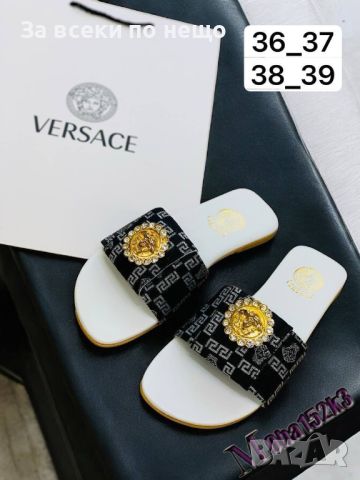 Дамски чехли Louis Vuitton 🩴 Versace Код D417, снимка 5 - Чехли - 46639266