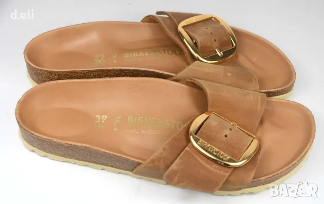 BIRKENSTOCK Germany 🇩🇪  Size 39 100% Кожа Нови чехли, снимка 4 - Чехли - 49296401