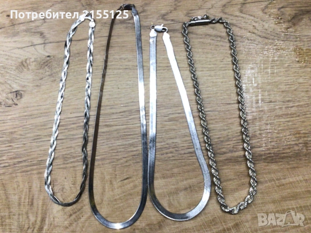 Сребърни синджири.Различни., снимка 2 - Колиета, медальони, синджири - 53609630