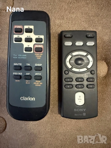Дистанционни Кар аудио SONY, JVC, CLARION Цена 20лв, снимка 2 - Радиокасетофони, транзистори - 53142013
