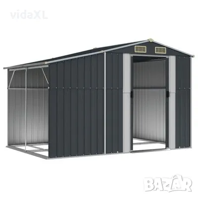 vidaXL Градинска барака антрацит 277x192,5x179 см поцинкована стомана(SKU:3188292), снимка 3 - Други - 48726726