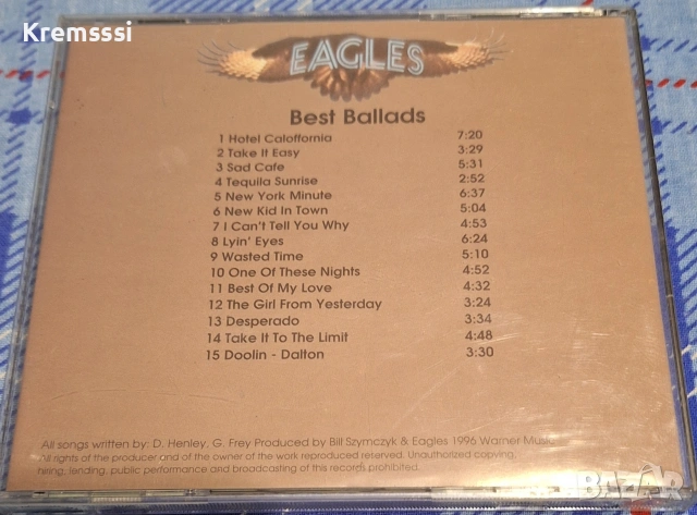 Eagles – Best Ballads , снимка 2 - CD дискове - 54126741