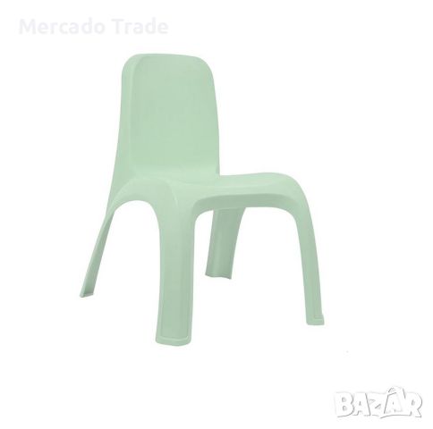 Детски стол Mercado Trade, Без подлакътници, Пластмасов, Зелен мат, снимка 1 - Мебели за детската стая - 46352445