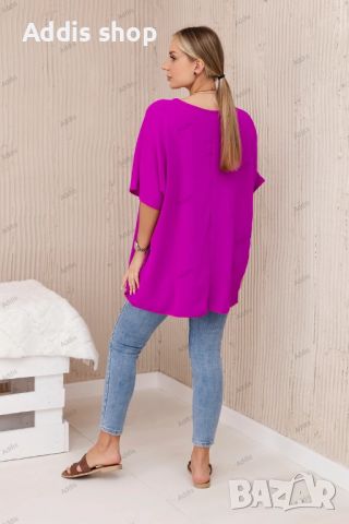 Голяма дамска блуза с висулка, 4цвята , снимка 16 - Тениски - 45998477