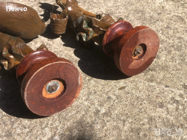 чифт старинни метални фигури, снимка 9 - Антикварни и старинни предмети - 49729809