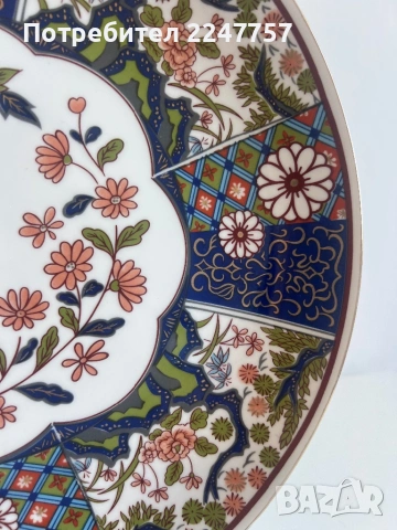 Японско плато порцелан 31 см, снимка 3 - Антикварни и старинни предмети - 54005856