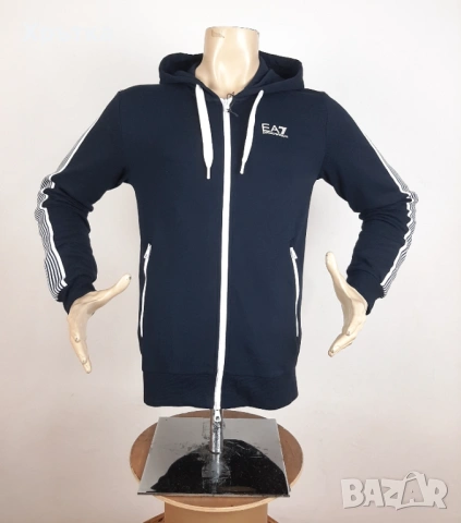 Emporio Armani EA7 - Оригинално мъжко горнище с качулка размер S, снимка 3 - Спортни дрехи, екипи - 53465133