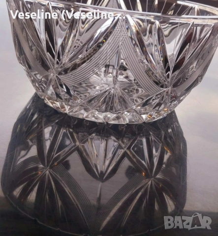 Кристална купа за плодове / декорация, снимка 5 - Прибори за хранене, готвене и сервиране - 53927347