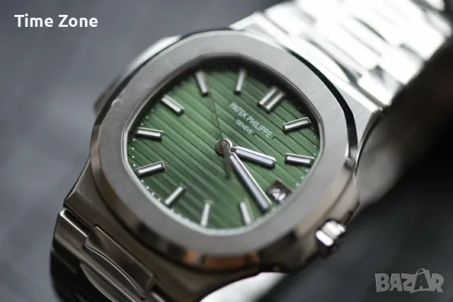 Patek Philippe Nautilus 40mm Steel Olive Green Dial Automatic Различни Варианти, снимка 6 - Мъжки - 48002729