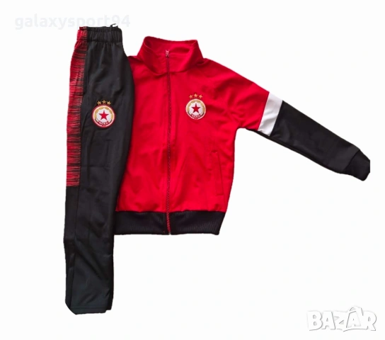 Детски спортен екип на CSKA Sofia, Черно Червено, Анцуг с дълъг ръкав Цска