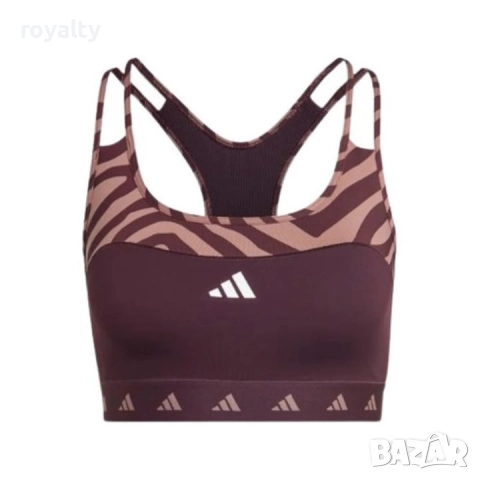 Adidas Оригинално Спортно Бюстие, XS, Бордо, снимка 3 - Спортни екипи - 52687525