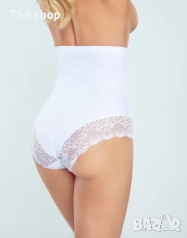 Моделиращи бикини с висока талия в бял цвят VIRA Eldar (008), снимка 2 - Бельо - 45726951