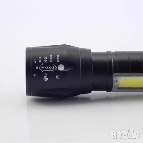 LED Джобен фенер с 3 режима, презареждаем, с USB кабел в зелена кутия FL45, снимка 7 - Други - 52806248