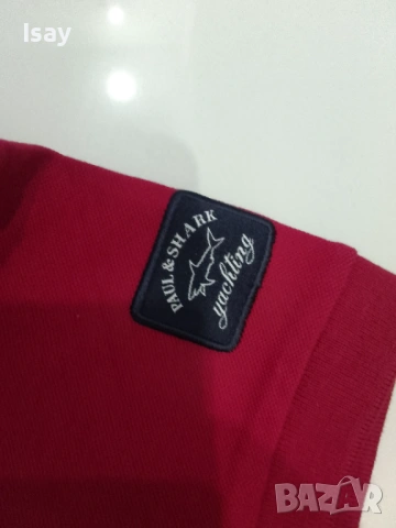 Мъжка тениска Паул Шарк Л последен размер в бордо цвят , снимка 4 - Тениски - 53838921