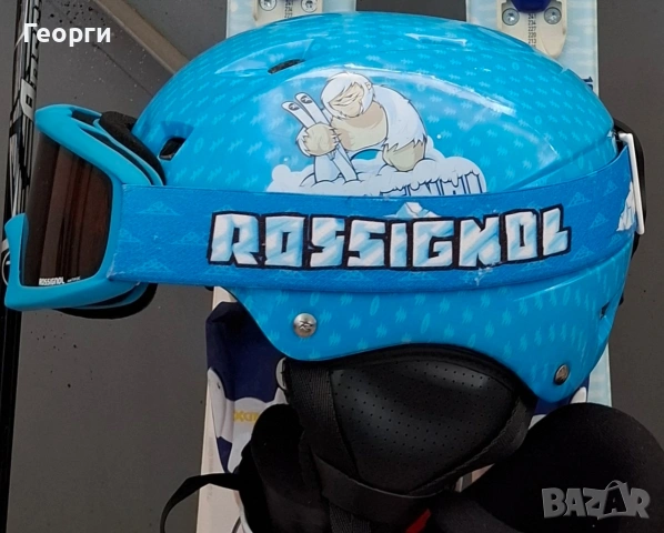 Детски комплект Rossignol-128см.+Rossignol-23+каскаRoss.56/58, снимка 9 - Зимни спортове - 53370327