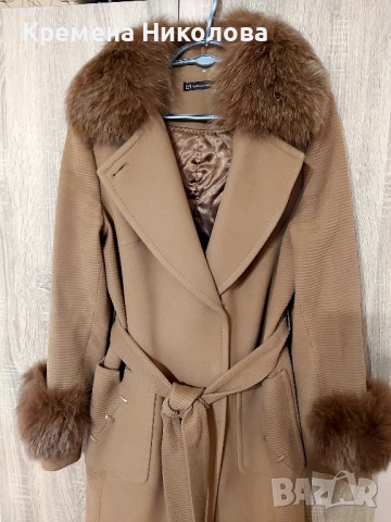 Зимно палто с естествена яка, снимка 3 - Якета - 52336489