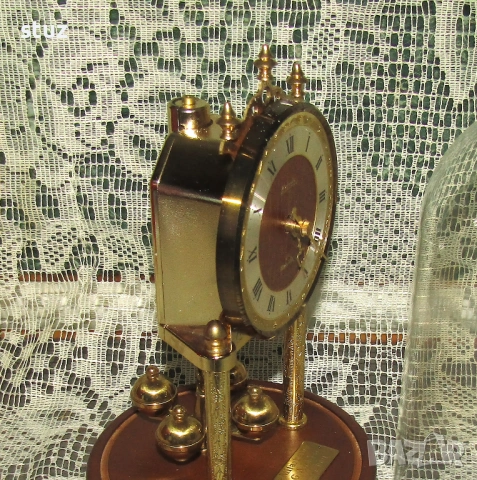 Немски настолен часовник Hermle с въртящи се сфери, снимка 6 - Антикварни и старинни предмети - 53596416